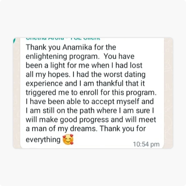 Real client message