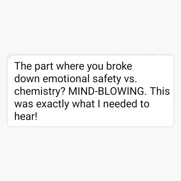 Real client message