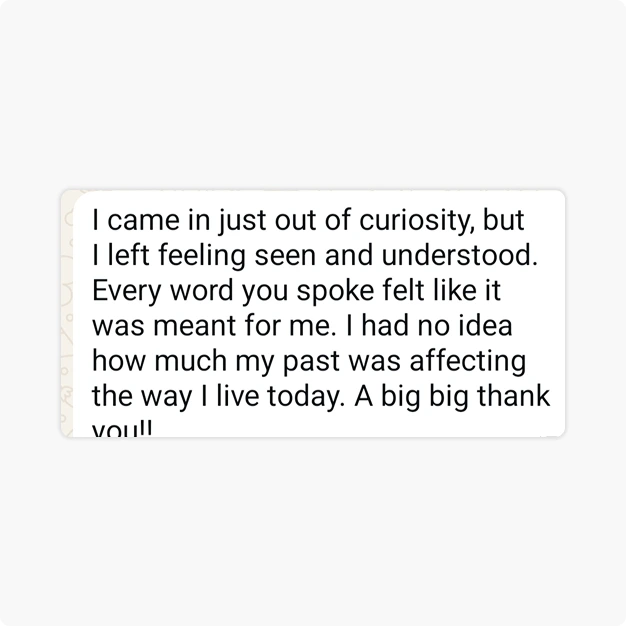 Real client message